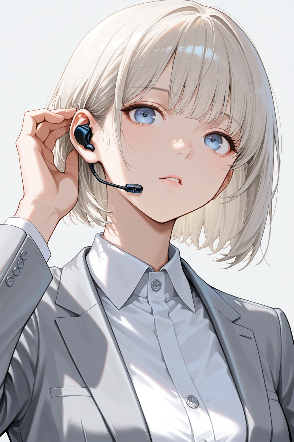 Vivian, Regnum's representative agent wearing a headset.